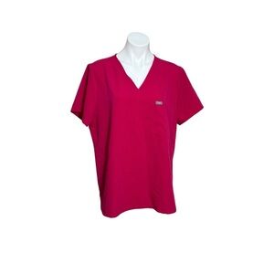 Figs technical collection scrubs uniform size XXL pink top plus size